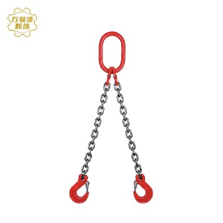 安达通 链条吊索具 起重链条吊索具吊装工具组合吊钩吊环吊车锰钢吊链 1吨2腿1米