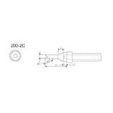 200无铅系列C型马蹄型烙铁头尖端直径2.0mm适用1D6998—1D7001 10个/袋