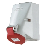 IP44明装插座 螺钉端子 400V 16A 4P 型号:1418 1个