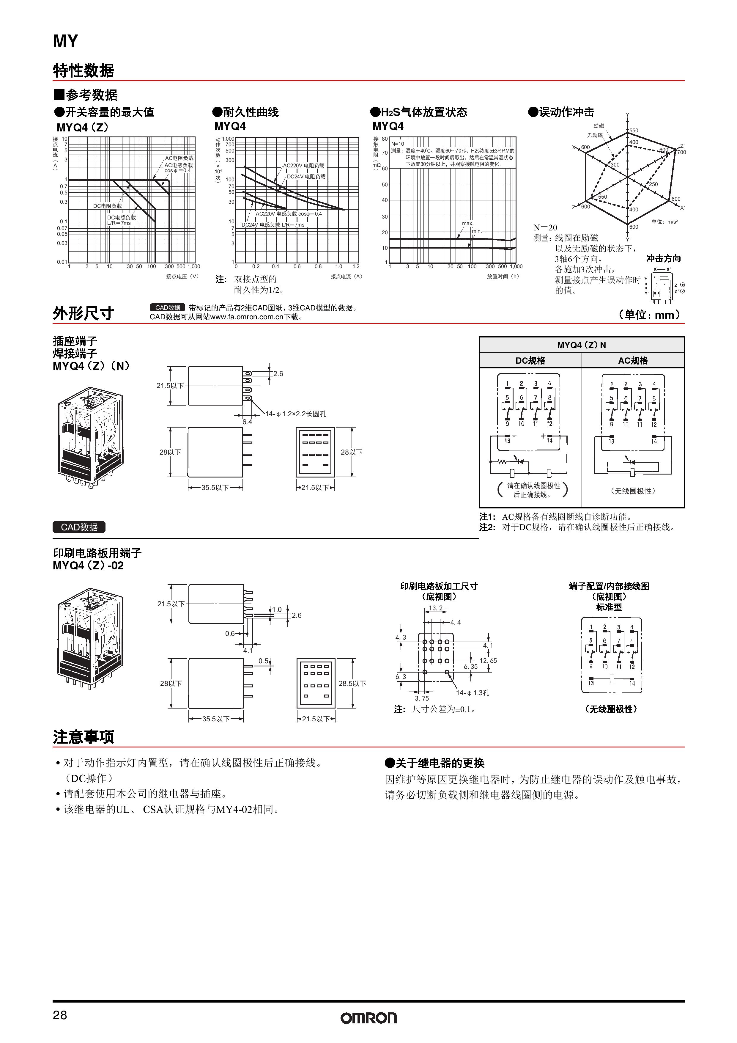 欧姆龙继电器原理图片