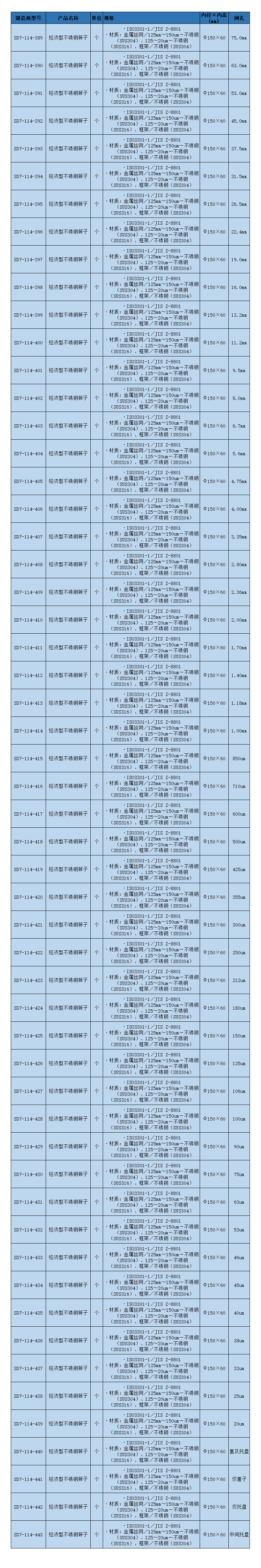 萨拉梅德slamed-slamed 经济型不锈钢筛子 内径×内高:φ150×60 网孔