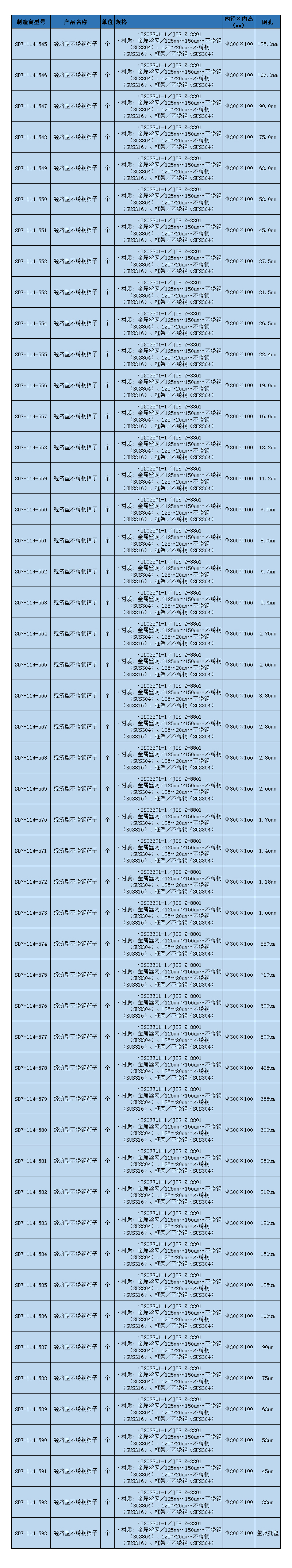 萨拉梅德slamed-slamed 经济型不锈钢筛子 内径×内高:φ400×100